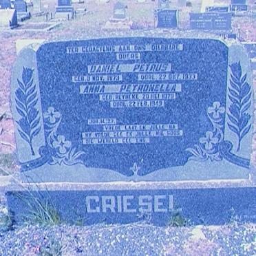 GRIESEL Daniel Petrus 1873-1933 &amp; Anna Petronella REYNEKE 187?-1949