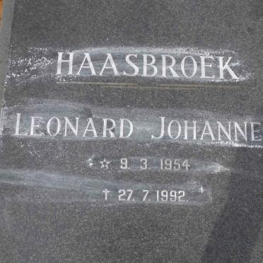 HAASBROEK Leonard Johannes 1954-1992