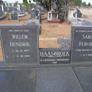 HAASBROEK Willem Hendrik 1924-1999 &amp; Sarah Deborah VAN NIEKERK 1933-1993