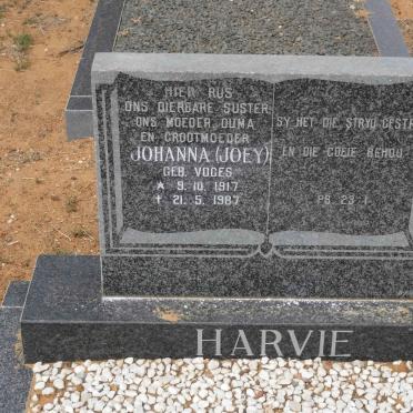 HARVIE Johanna nee VOGES 1917-1987