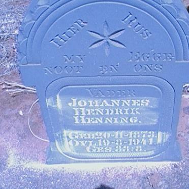 HENNING Johannes Hendrik 1873-1941