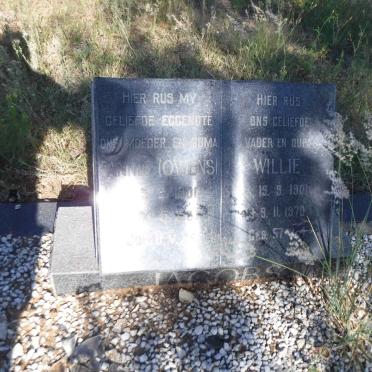 JACOBS Willie 1900-1970 &amp; Annie OWENS 1906-19?7