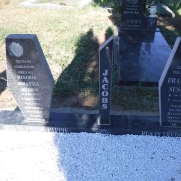 JACOBS Hendrik Johannes Jacobus 1932-1997 &amp; Fransiena Susanna 1933-2018