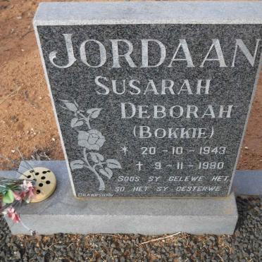 JORDAAN Susarah Deborah 1943-1990