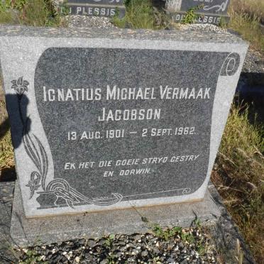 JACOBSON Ignatius Michael Vermaak 1901-1962