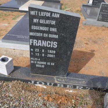JOUBERT Jan 1925-2009 &amp; Francis 1929-2001