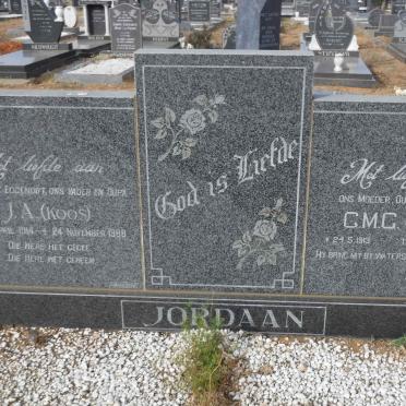 JORDAAN J.A. 1914-1988 &amp; C.M.C. 1913-1998
