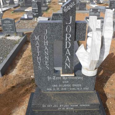 JORDAAN Matthys Johannes 1938-1992