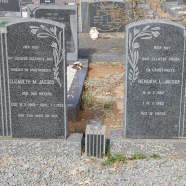 JACOBS Hendrik L. 1902-1965 &amp; Elizabeth M. VAN NIEKERK 1908-1959
