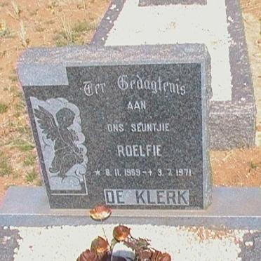 KLERK Roelfie, de 1969-1971
