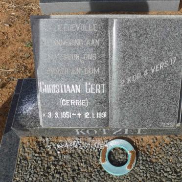 KOTZEE Christiaan Gert 1951-1991