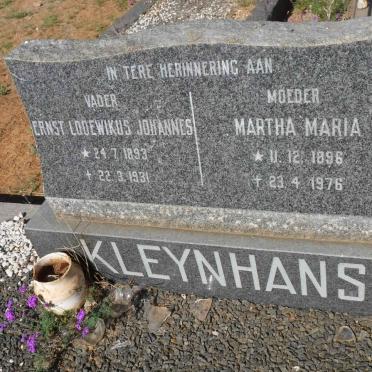KLEYNHANS Ernst Lodewikus Johannes 1893-1931 &amp; Martha Maria 1896-1976