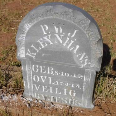 KLEYNHANS P.W.J. 1917-1918