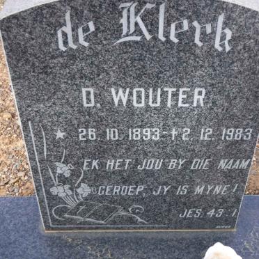 KLERK D. Wouter, de 1893-1983