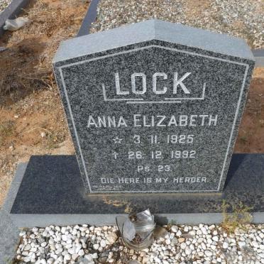 LOCK Anna Elizabeth 1925-1992