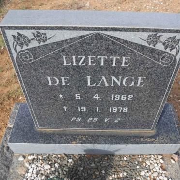 LANGE Lizette, de 1962-1978