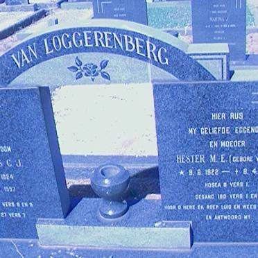 LOGGERENBERG Johannes C.J., van 1924-1997 &amp; Hester M.E. VENTER 1922-1984