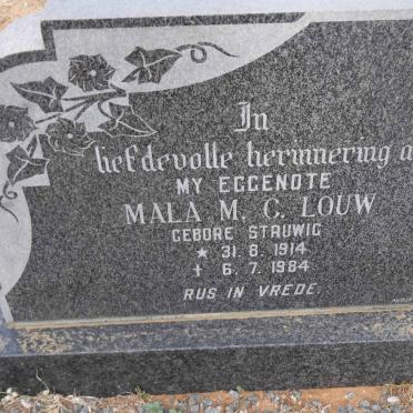 LOUW Mala M.C. nee STRUWIG 1914-1984