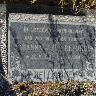 LANGE Johanna J. C., de nee PRETORIUS 1919-1964