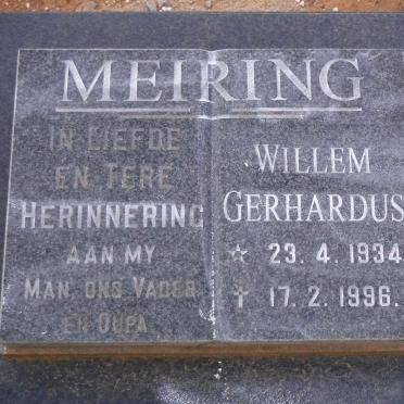 MEIRING Willem Gerhardus 1934-1996