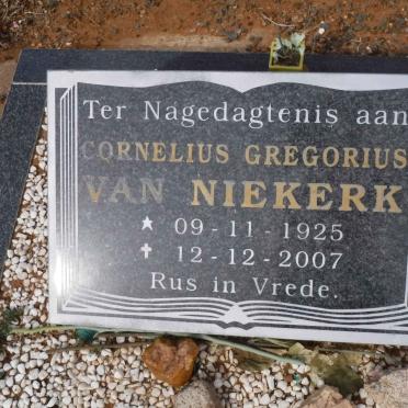 NIEKERK Cornelius Gregorius, van 1925-2007