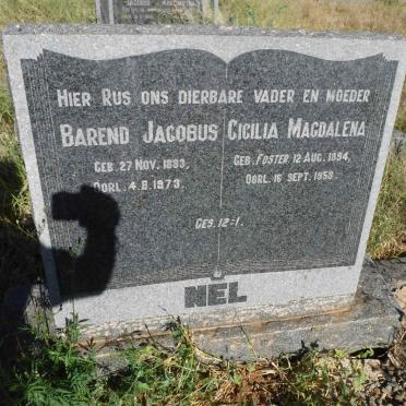 NEL Barend Jacobus 1883-1973 &amp; Cicilia Magdalena FOSTER 1894-1958