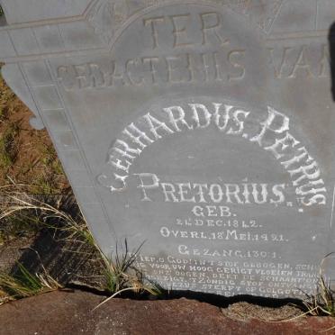 PRETORIUS Gerhardus Petrus 1842-1921