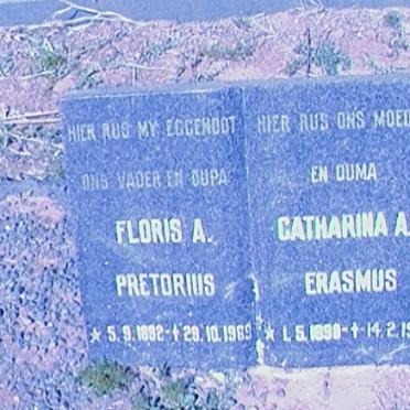 PRETORIUS Floris A. 1882-1969 &amp; Catharina A.J. ERASMUS 1898-1990