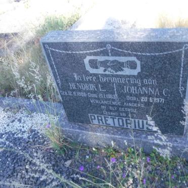 PRETORIUS Hendrik L. 1886-1963 &amp; Johanna C. -1971
