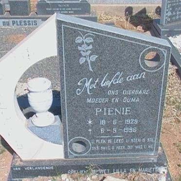 PLESSIS Pienie, du 1929-1996