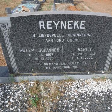 REYNEKE Willem Johannes 1907-1983 &amp; Babes 1913-2000