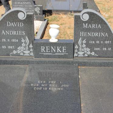 RENKE David Andries 1904-1987 &amp; Maria Hendrina 1907-2003