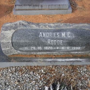 ROODE Andries M.C. 1920-1998