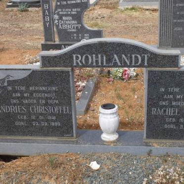 ROHLANDT Andries Christoffel 1918-1999 &amp; Rachel Christina 1921-1994