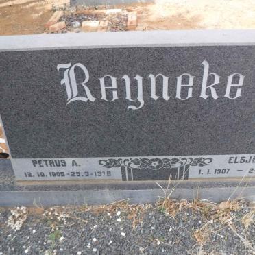 REYNEKE Petrus A.S. 1905-1978 &amp; Elsje M.J. 1907-1976