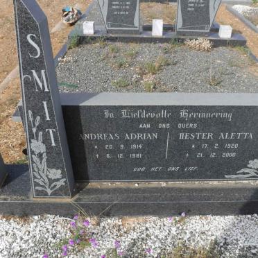 SMIT Andreas Adrian 1914-1981 &amp; Hester Aletta 1920-2000