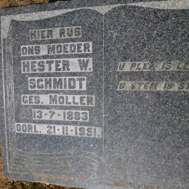 SCHMIDT Hester W. nee MOLLER 1883-1951
