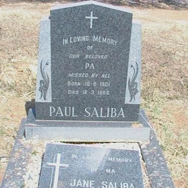SALIBA Paul 1901-1966 &amp; Jane 1903-1991