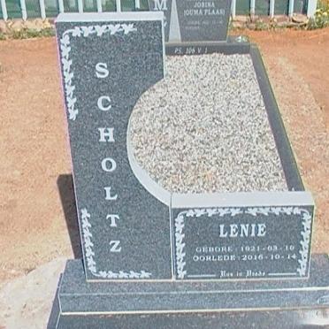 SCHOLTZ Lenie 1921-2016