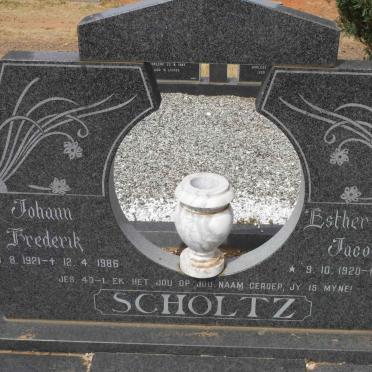 SCHOLTZ Johann Frederik 1921-1986 &amp; Esther Alletta Jacomina 1920-2004