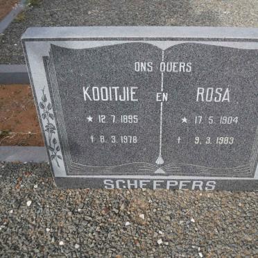 SCHEEPERS Kooitjie 1895-1978 &amp; Rosa 1904-1983