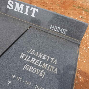 SMIT Abraham Petrus Van Schalkwyk 1928-2003 &amp; Jeanetta Wilhelmina GROVE 1935-