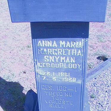SNYMAN Willem Jacobus 1856-1940 &amp; Anna Maria Margretha DU PLOOY 1861-1938