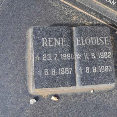 STRYDOM Rene nee COETZER 1955-1987 :: STRYDOM Rene 1980-1987 :: STRYDOM Elouise 1982-1987
