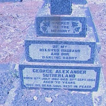 SUTHERLAND George Alexander 1882-1954 &amp; Helena 1902-1977