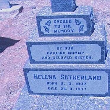 SUTHERLAND George Alexander 1882-1954 &amp; Helena 1902-1977 