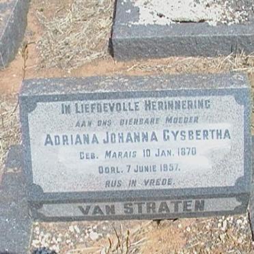 STRATEN Adriana Johanna Gysbertha, van nee MARAIS 1870-1957