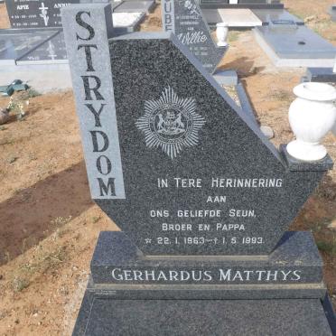 STRYDOM Gerhardus Matthys 1963-1993