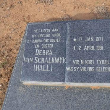 SCHALKWYK Debra, van nee HALL 1971-1991