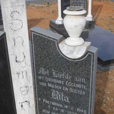 SNYMAN Rita nee PRETORIUS 1948-1989